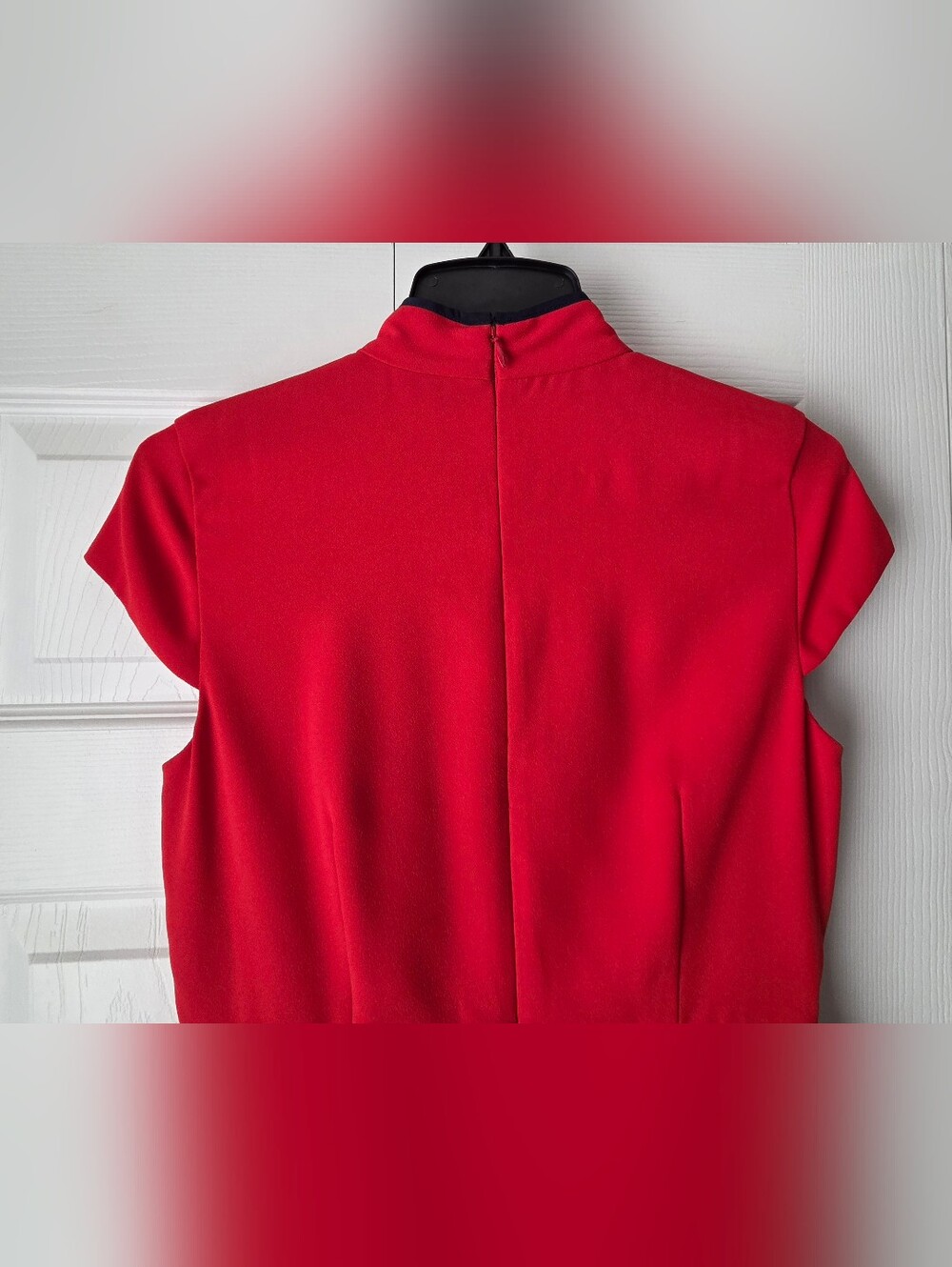 J. Crew Red Bow-Tie Fit & Flare Dress Size 6 - Picture 8 of 13
